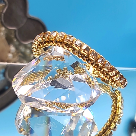 Henri Bendel Emerald-Cut CZ Gold-plated Tennis Bracelet πΎ DAZZLING! - Picture 2 of 12